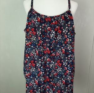 Faded Glory Floral Adjustable Top 3X (22w-24w)